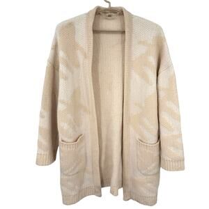 Totokaelo Viden Womens Long Cardigan Sweater Coat Ivory Chunky Size Medium NWT